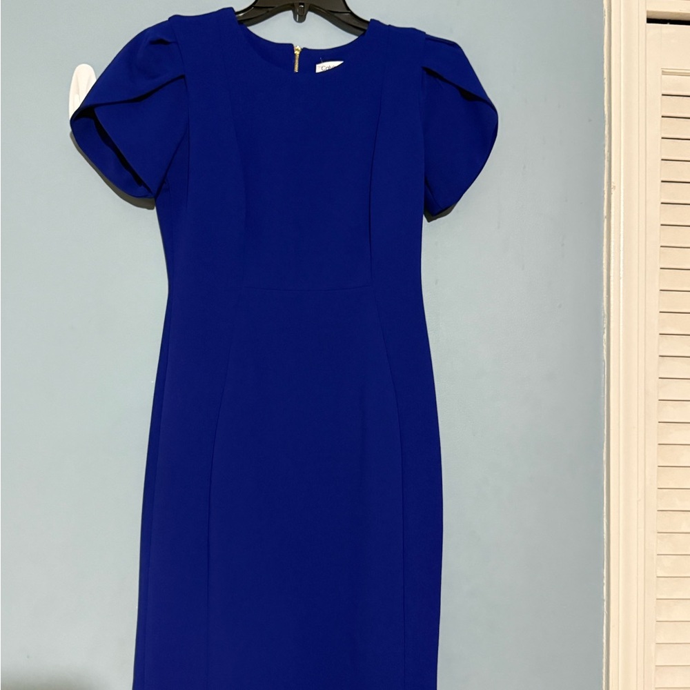 Calvin Klein Royal Blue Midi Dress - Picture 16 of 16